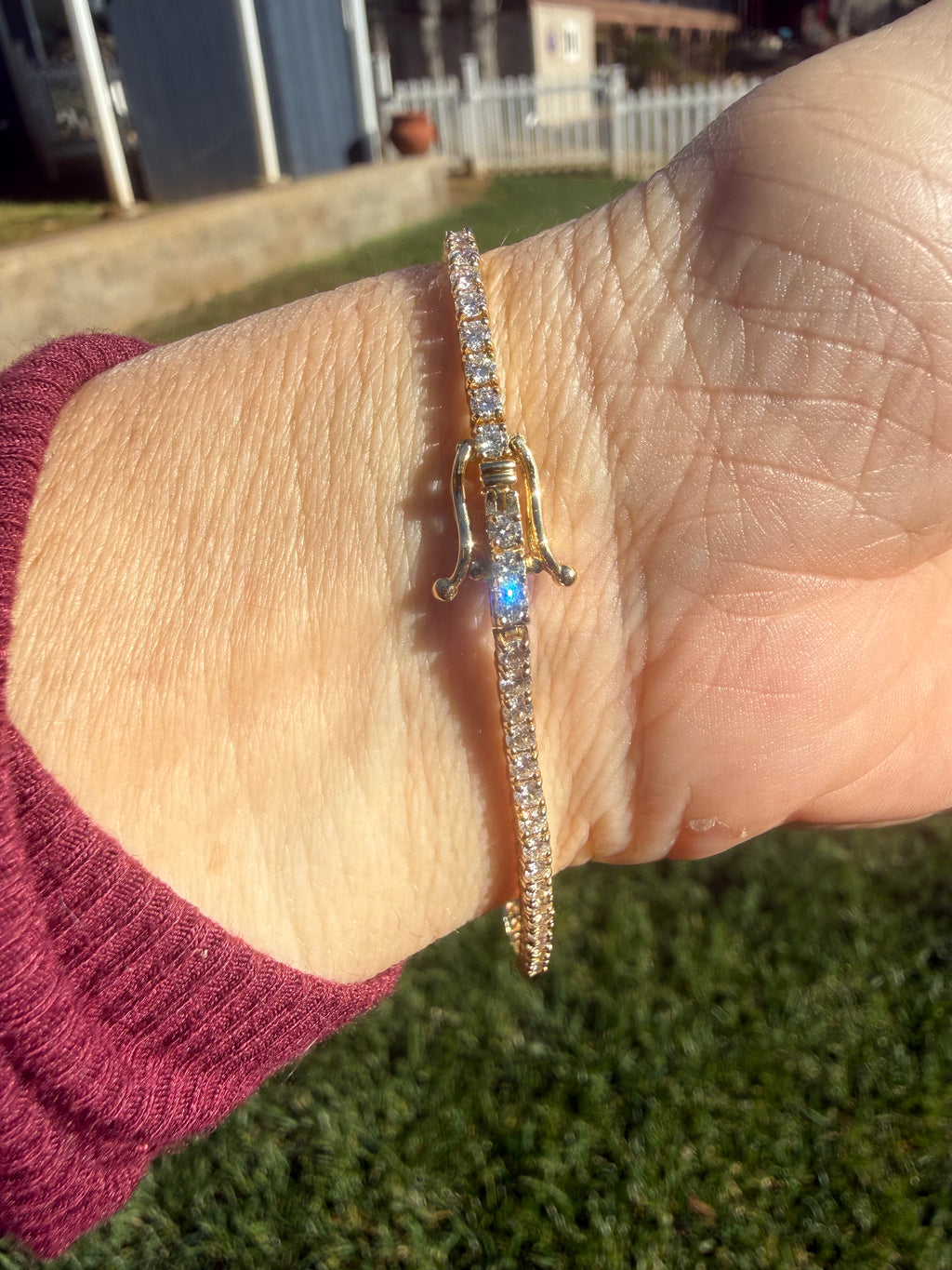 Gorgeous 3 Carat Real Diamond Tennis Bracelet