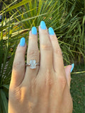 3 Carat Radiant Cut Lab-Grown Diamond Ring Solitaire | E VSS2 | 14k White Gold | IGI Certified