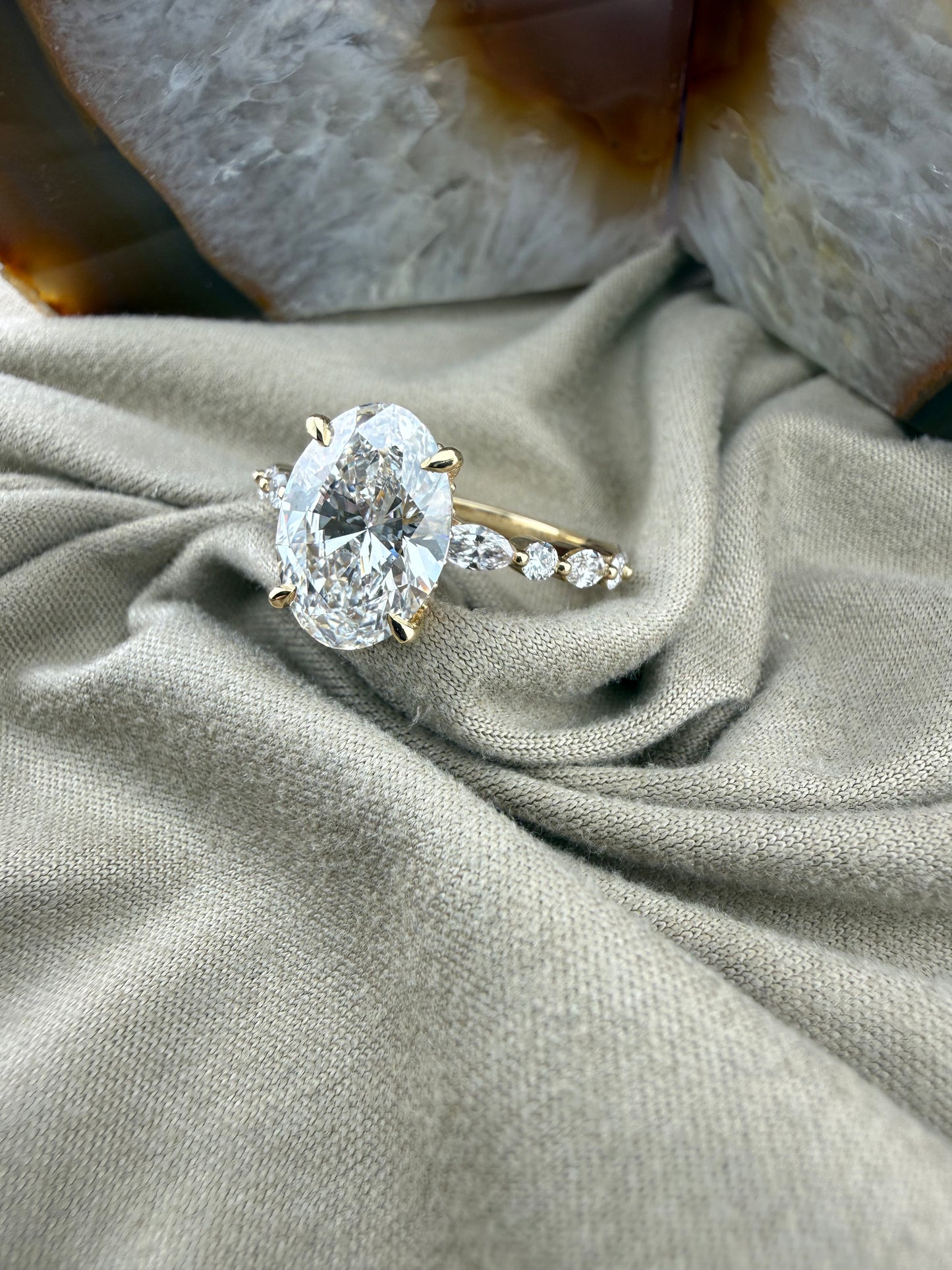 3.03 Oval Diamond Ring (E VS1) - Lab Grown - IGI Certified