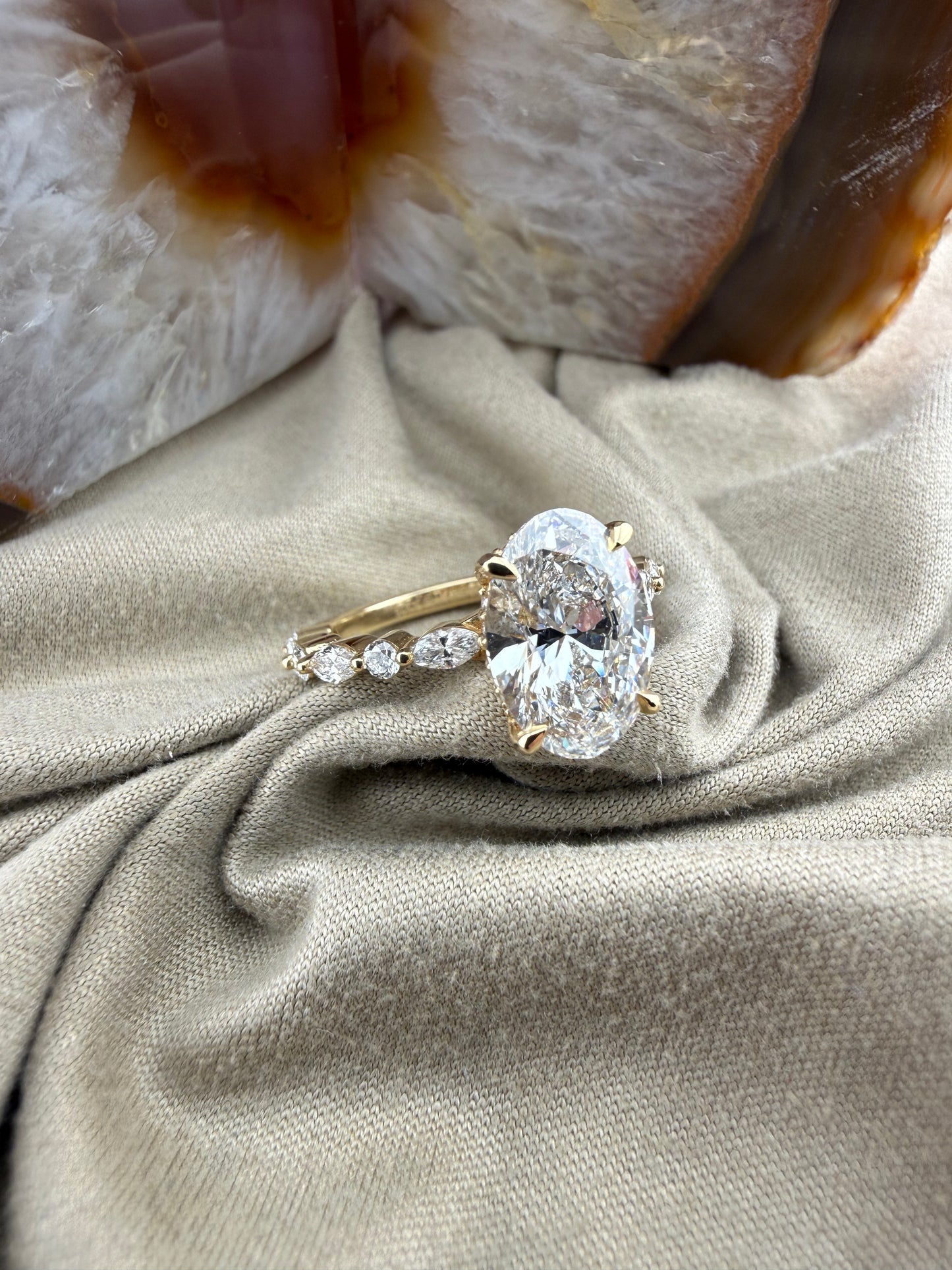 3.03 Oval Diamond Ring (E VS1) - Lab Grown - IGI Certified
