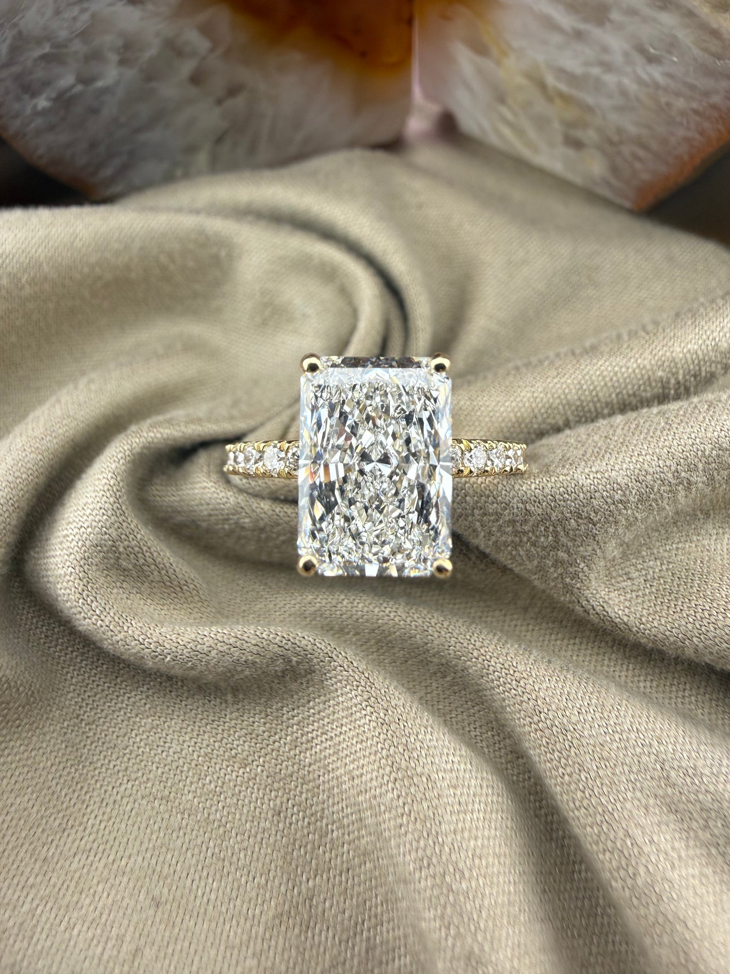 Refined 2.91 Radiant Diamond Ring w/ Solitaire Setting (F VS1) - Lab Grown - IGI Certified