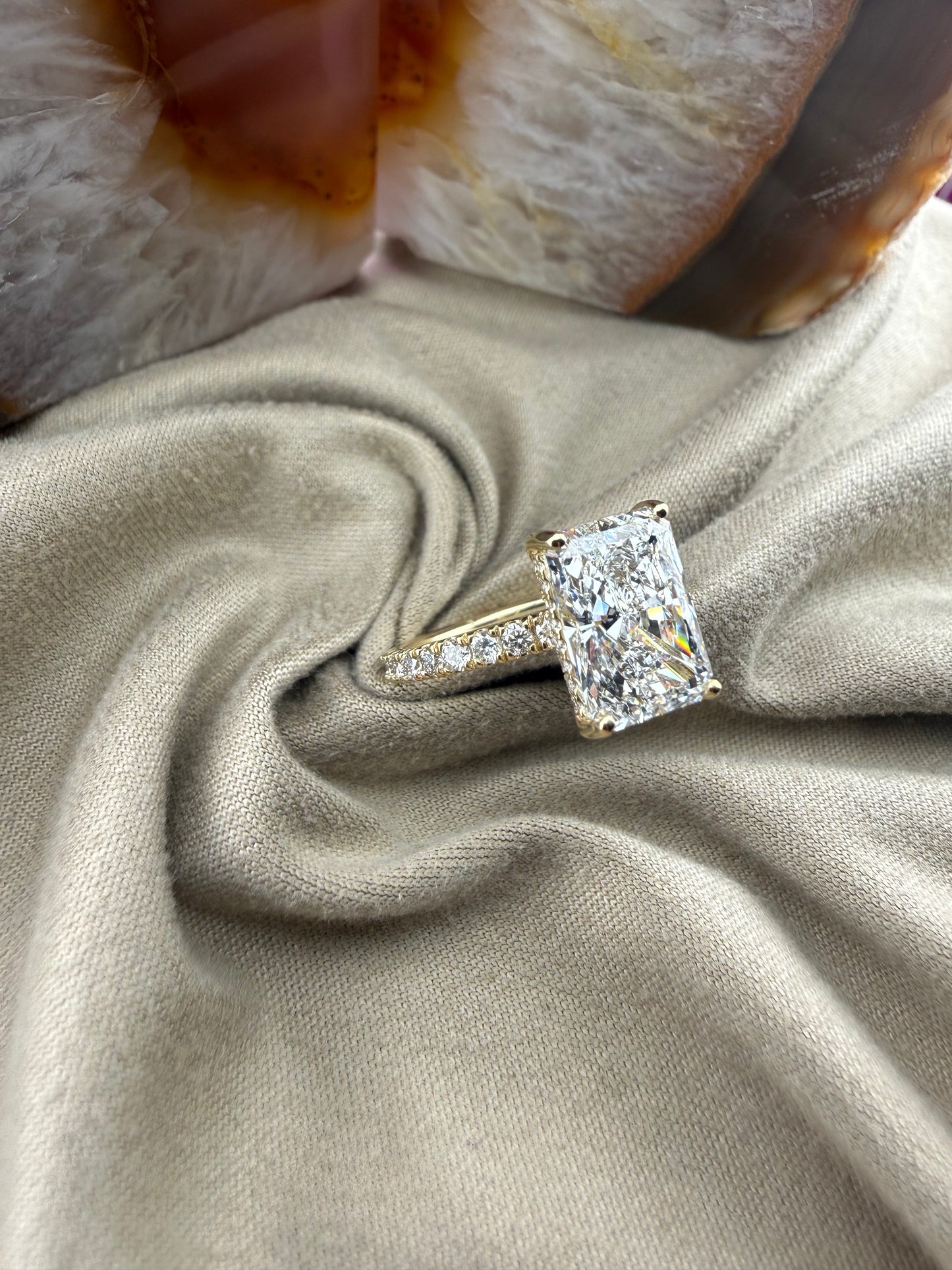 Refined 2.91 Radiant Diamond Ring w/ Solitaire Setting (F VS1) - Lab Grown - IGI Certified