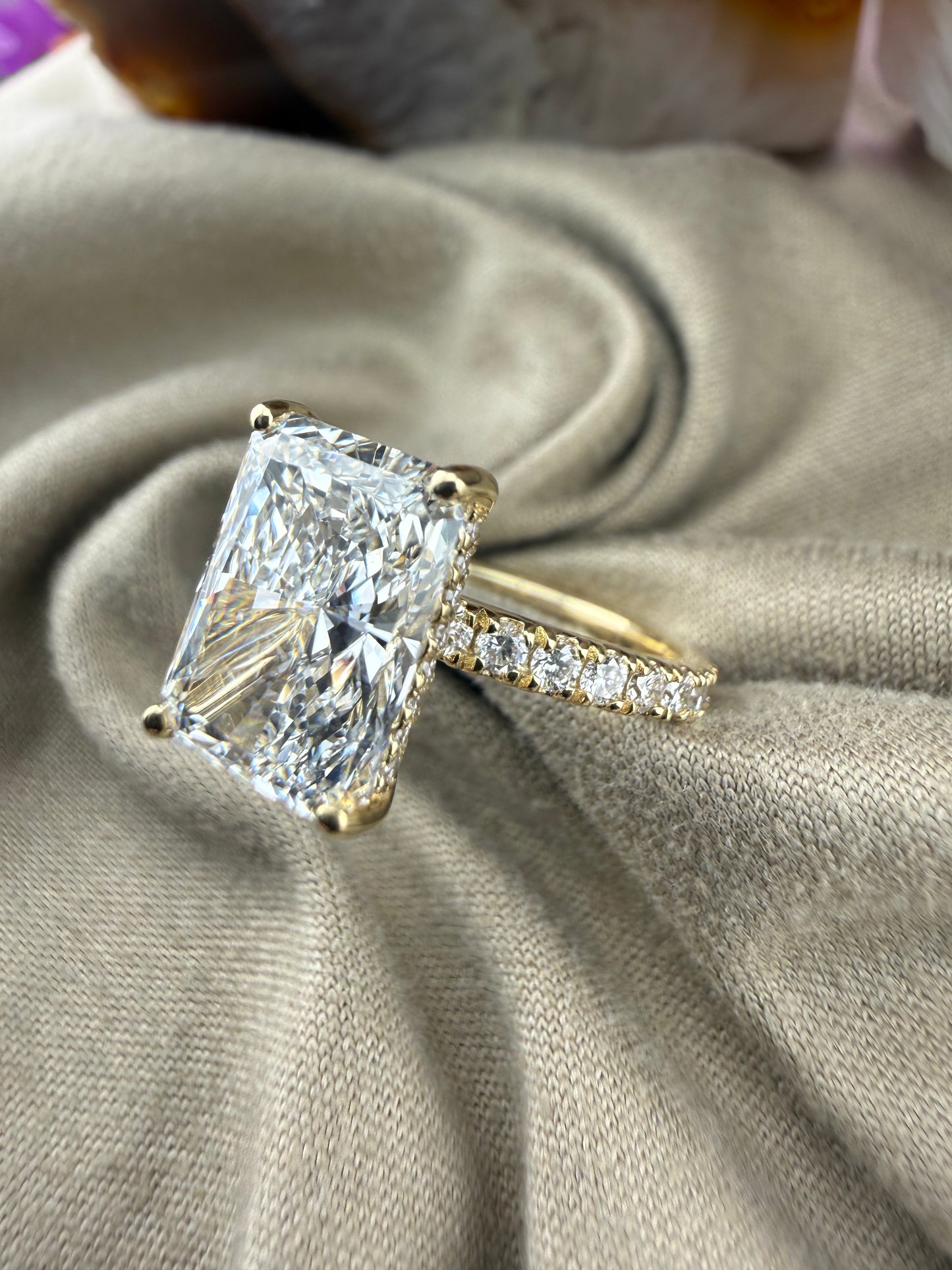 Refined 2.91 Radiant Diamond Ring w/ Solitaire Setting (F VS1) - Lab Grown - IGI Certified