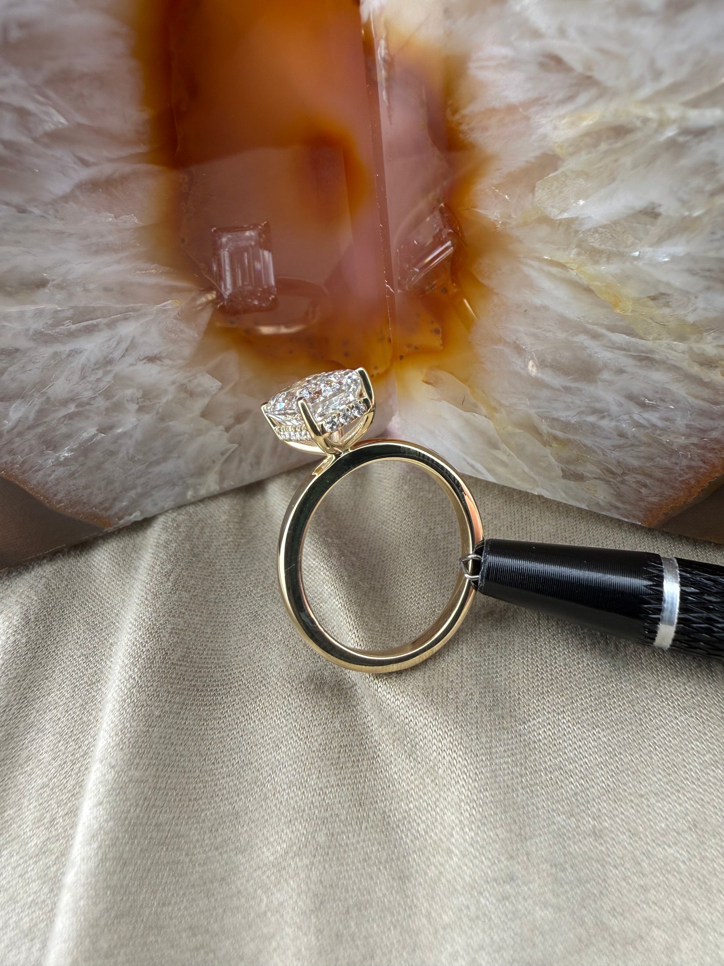 2.82 Emerald Diamond Ring w/ Hidden Halo Solitaire Setting (E VS1) - Lab Grown - IGI Certified