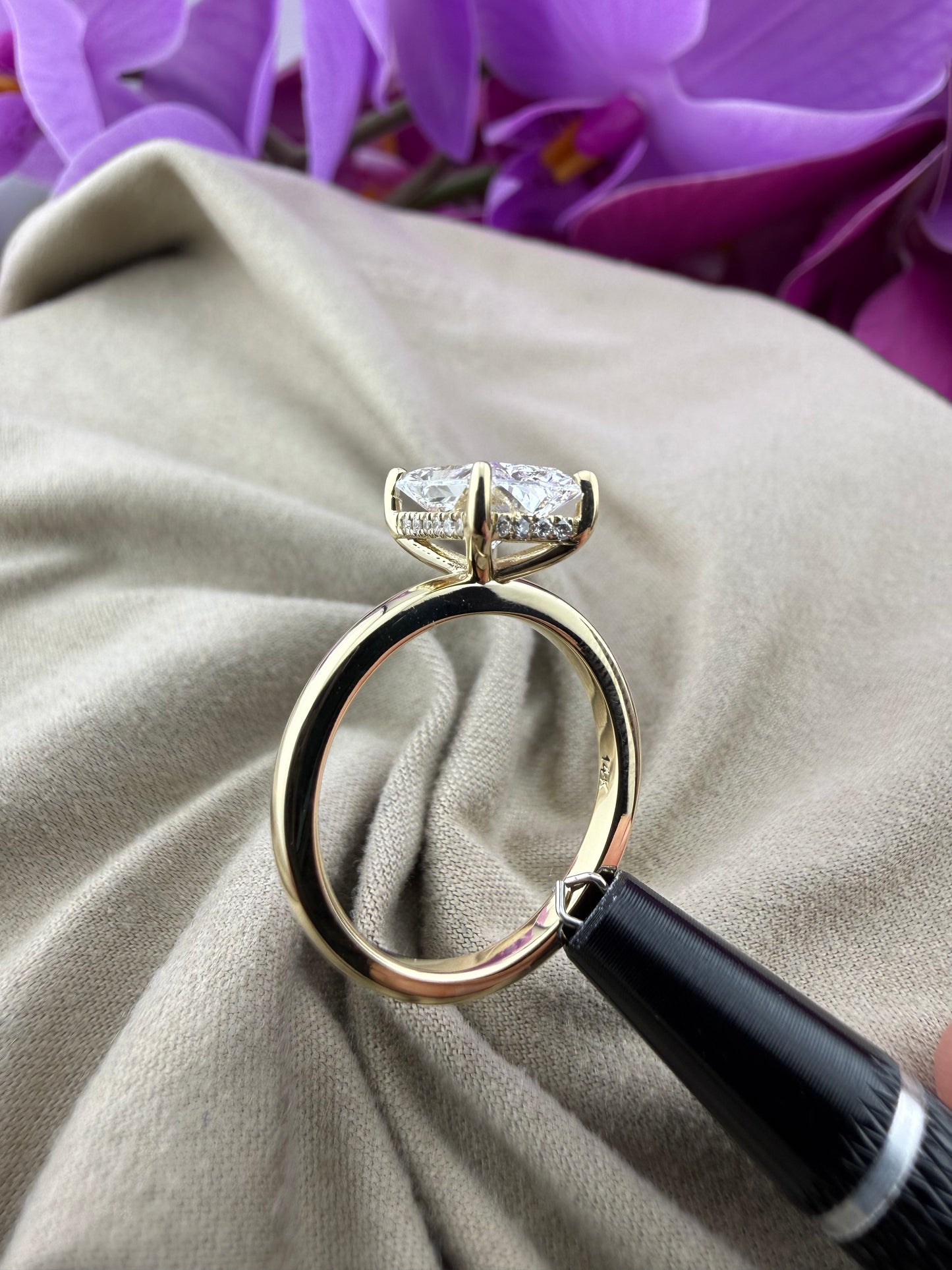 Elegant 2.09 Radiant Diamond Ring w/ Hidden Halo Solitaire Setting (D VS1) - Lab Grown - IGI Certified