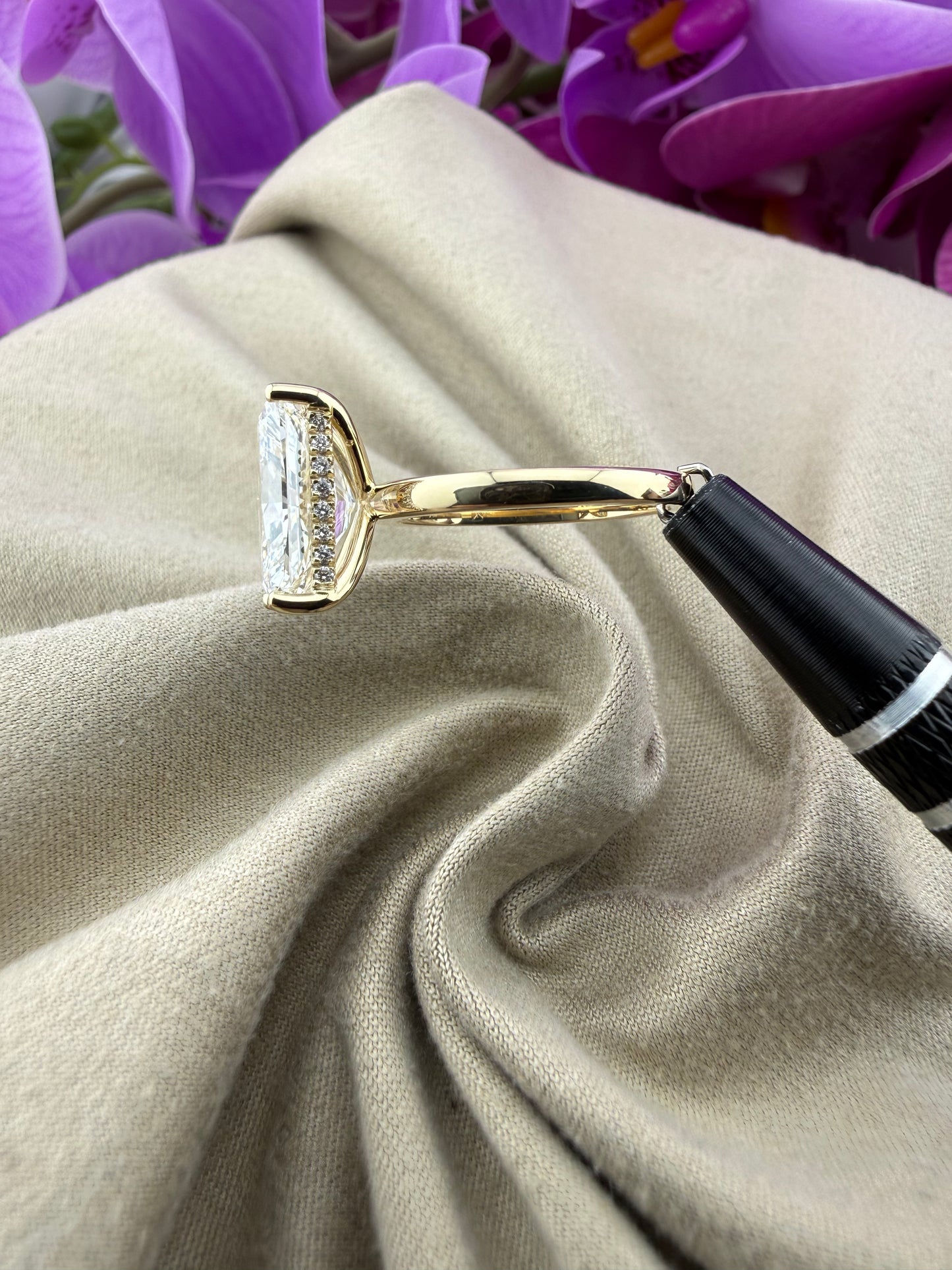 Breathtaking 4.92 Radiant Diamond Ring w/ Hidden Halo Solitaire Setting (E VS1) - Lab Grown - IGI Certified