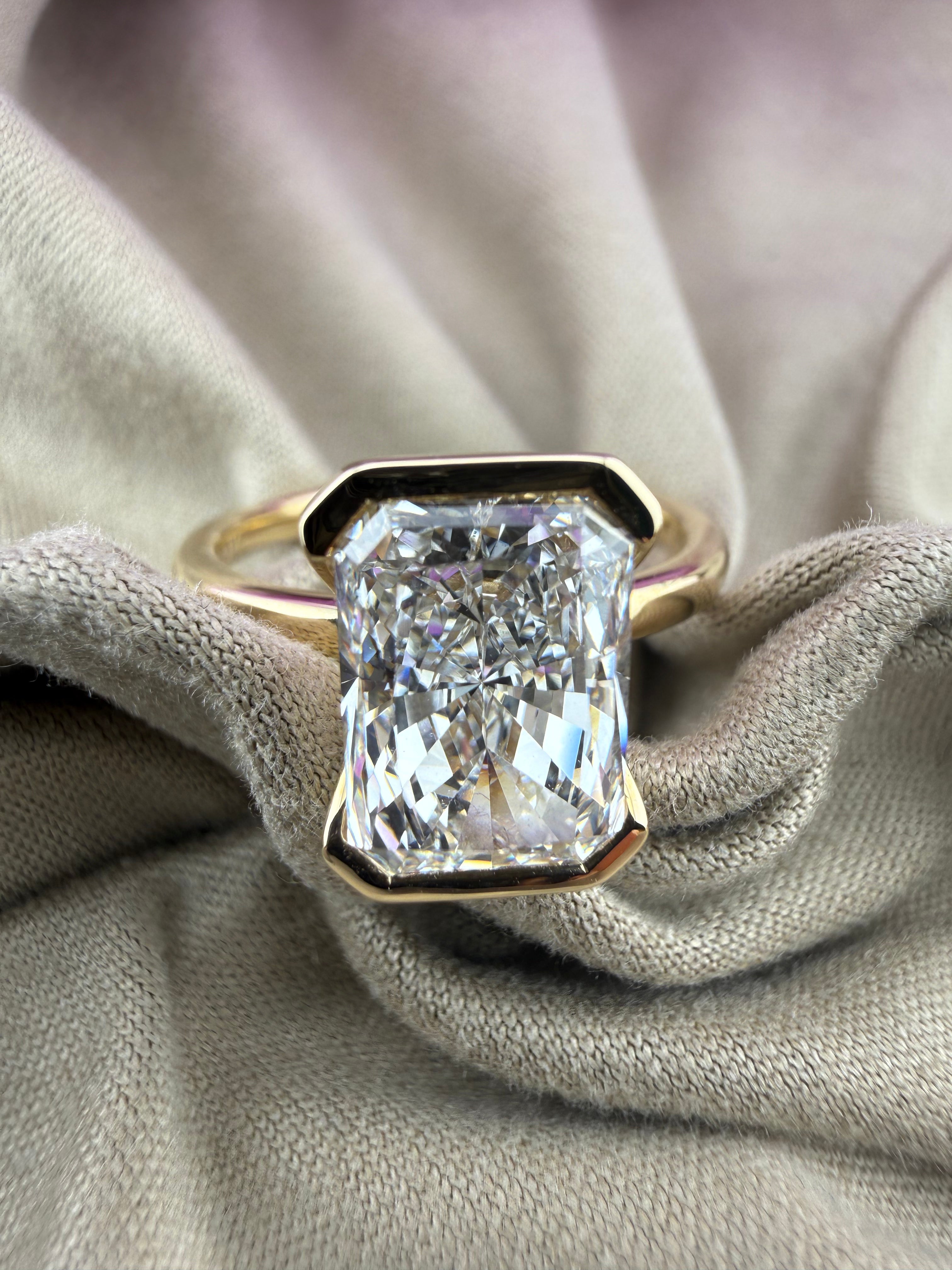 Bold 3.03 Radiant Solitaire Diamond Ring (F VS1) - IGI Certified