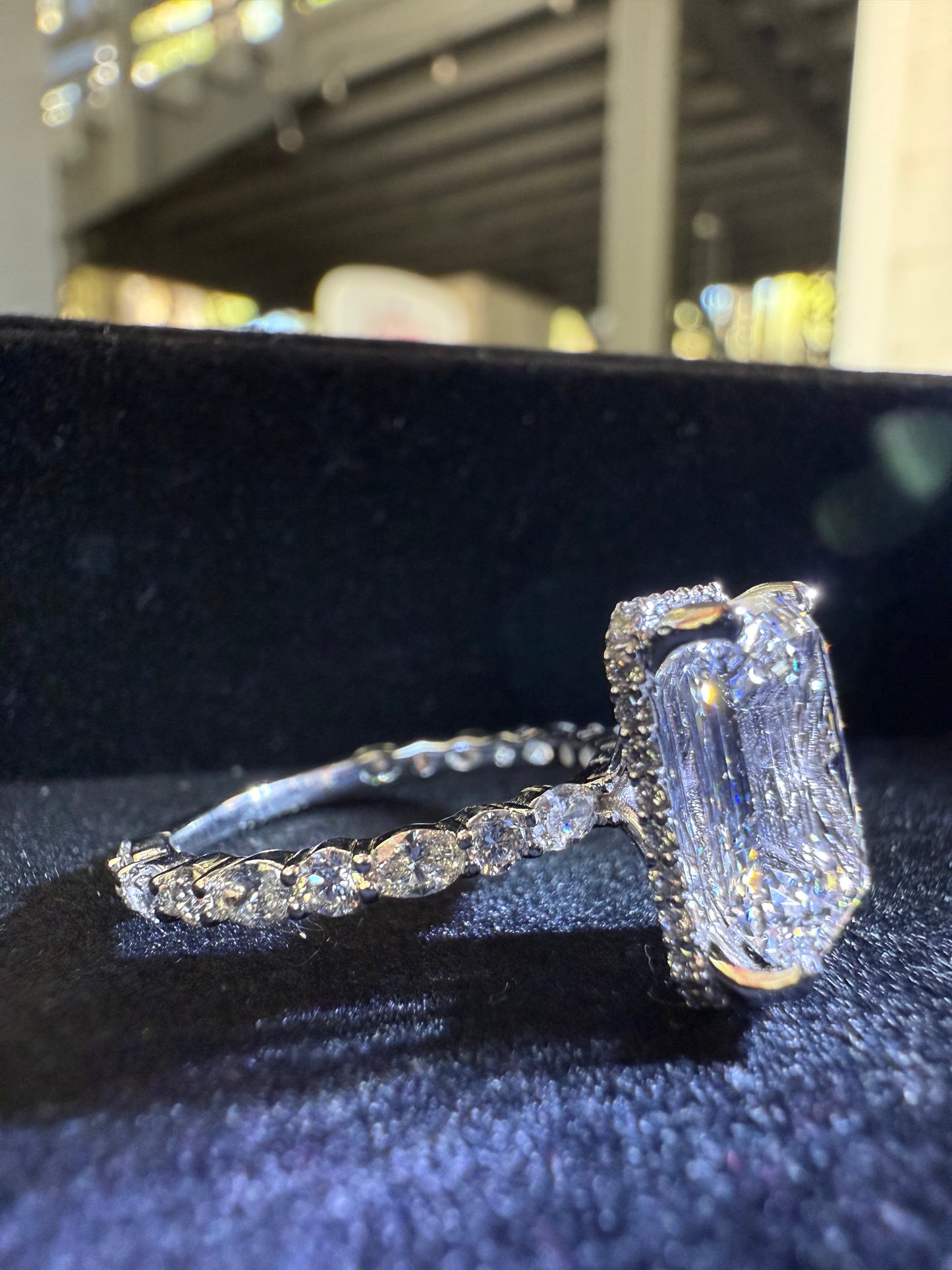 Gorgeous 4.24 Emerald Diamond Ring - Lab Grown Real Diamond- IGI Verified