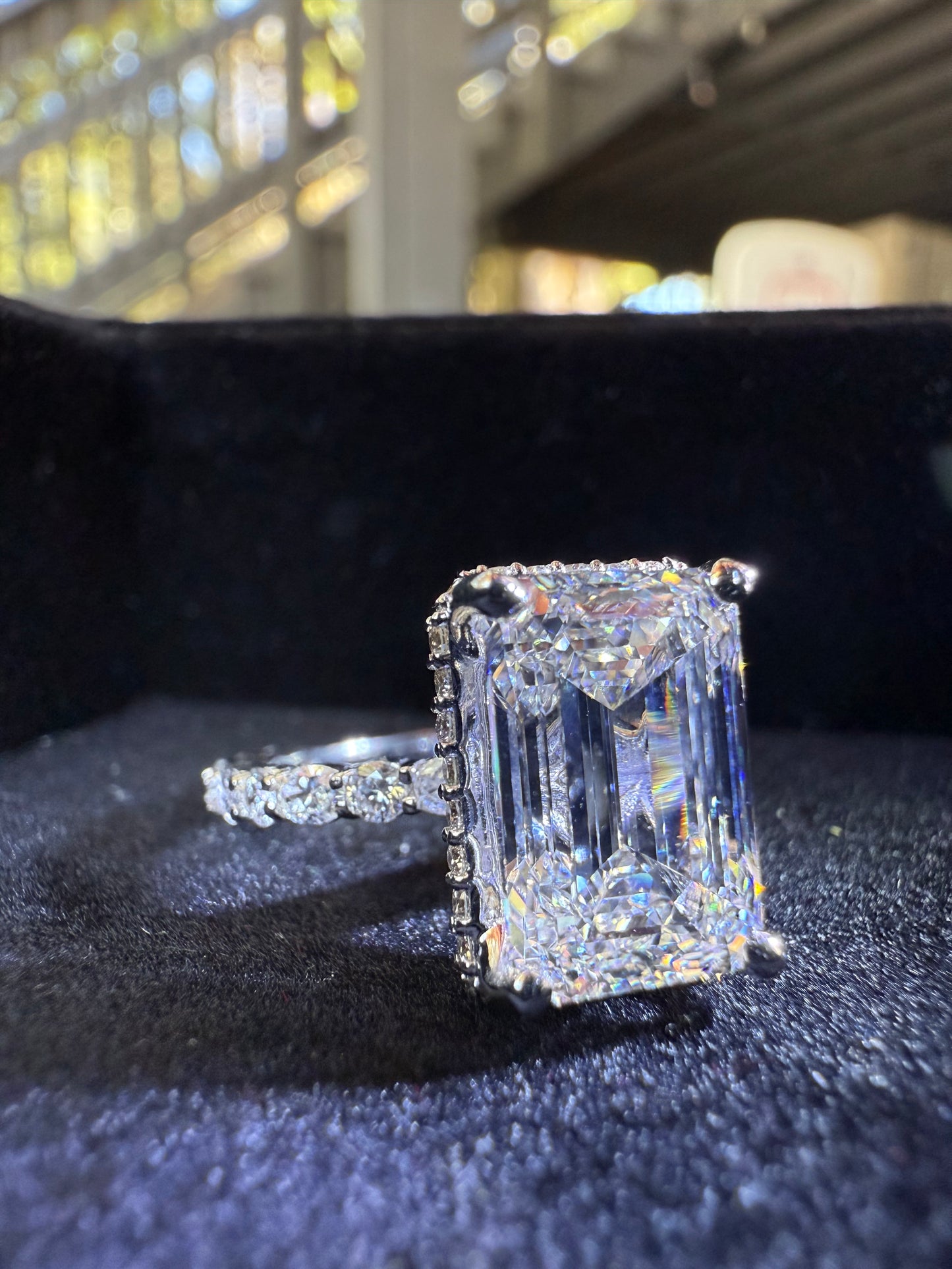 Gorgeous 4.24 Emerald Diamond Ring - Lab Grown Real Diamond- IGI Verified