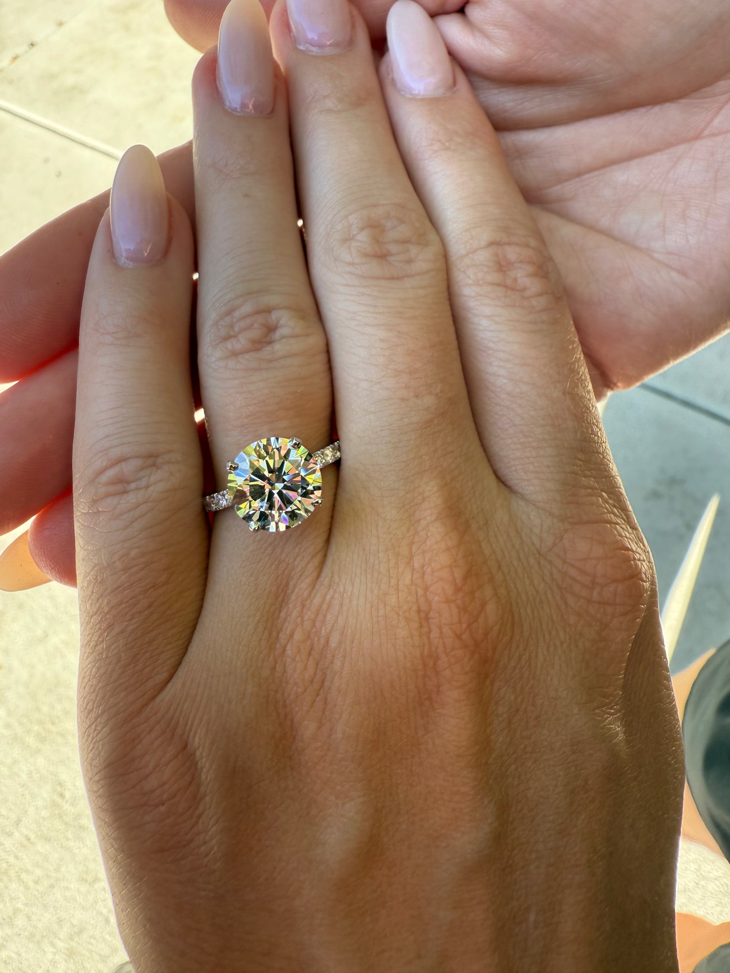 Gorgeous 4.24 Round Diamond Ring - Lab Grown Real Diamond- IGI Certified