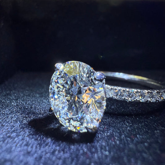 Gorgeous 4.24 Round Diamond Ring - Lab Grown Real Diamond- IGI Certified