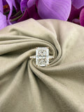 Luxurious 5.08 Radiant Diamond Ring w/ Pavé Band & Hidden Halo (F VS1) - IGI Certified | Lab Grown