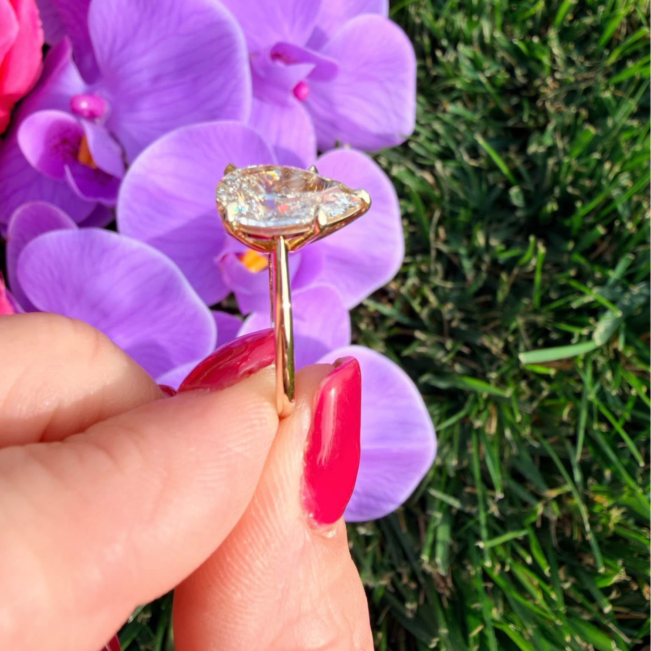 2.91 Carat Pear Diamond Ring